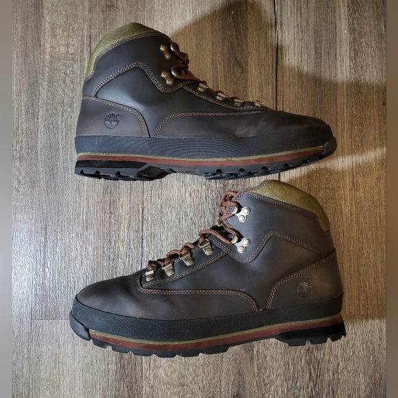 Timberland Classic Leather Euro Hiker Ankle Boots Men\'s Size 13 6534A Brown main image 4